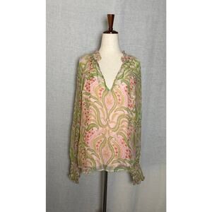 NicoBlu Artemisia Chiffon Blouse - Fern
Size Large